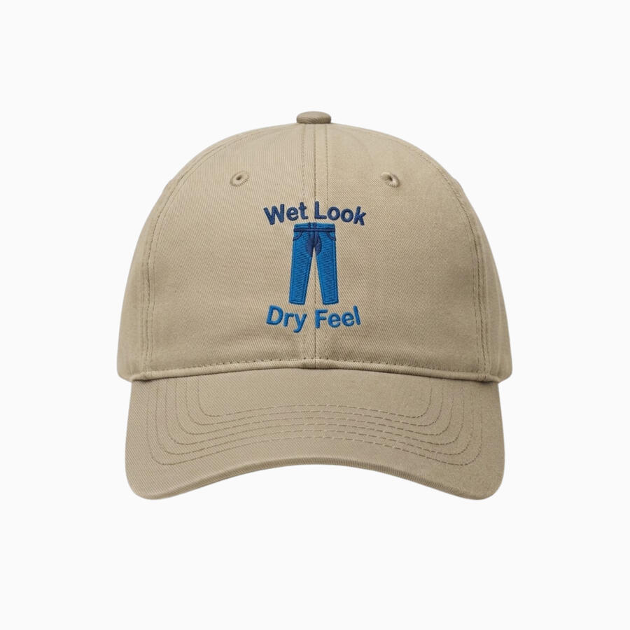 Wet Pants Denim Motif Hat Wet Look, Dry Feel
